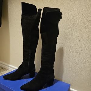 Stuart weitzman Black Suede Allway Hunk boots